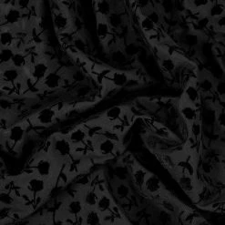 MET1 LOVESPELL FLOCKED MESH LONG SLEEVE TOP