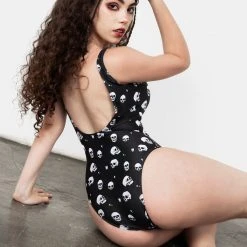 DIF1 Clothing BONES SCOOP BACK SWIMSUIT