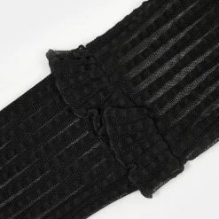 MET1 Women Mourning Ruffle Top