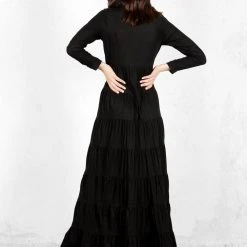 MET1 Shade Tiered Maxi Linen Dress