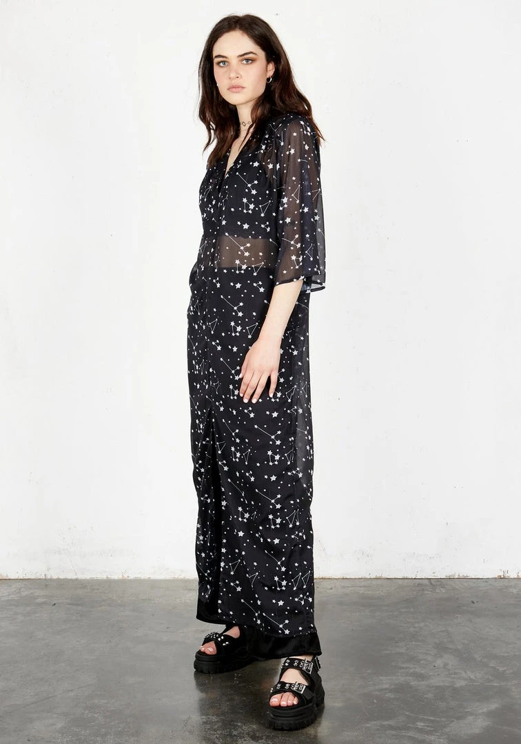 MET1 Cosmos Sheer Kaftan Dress Clothing 5 MET1 Cosmos Sheer Kaftan Dress Clothing