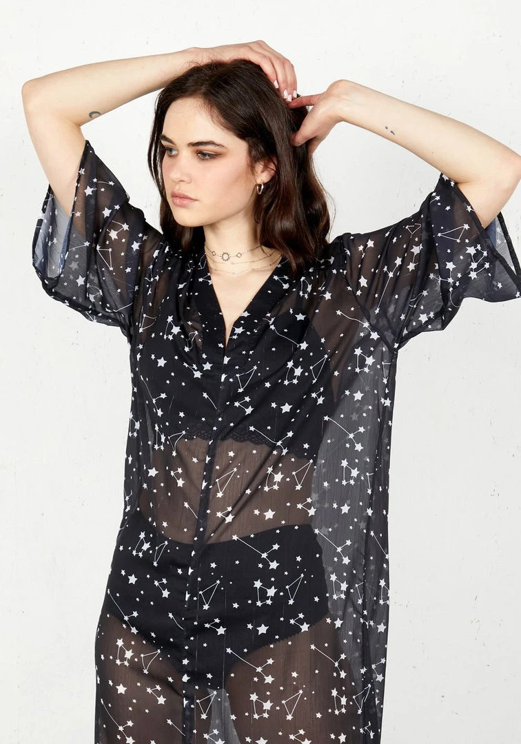 MET1 Cosmos Sheer Kaftan Dress Clothing 7 MET1 Cosmos Sheer Kaftan Dress Clothing