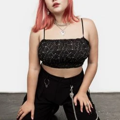 MET1 Spectral Ruched Crop Top