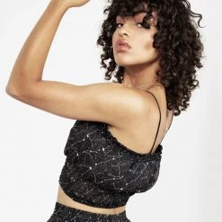 MET1 Spectral Ruched Crop Top