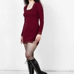 DDS1 Clothing LAETITIA LACE TRIM MINI BODYCON DRESS