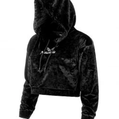 AMP1 Noughty Crop Velour Hoody