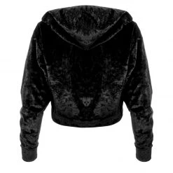 AMP1 Noughty Crop Velour Hoody