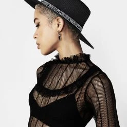 CAF1 RUNE EMBROIDERY BOATER HAT