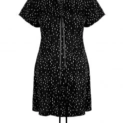 CHI1 BLASPHEME LACE UP MINI DRESS
