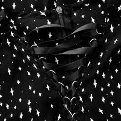 CHI1 BLASPHEME LACE UP MINI DRESS