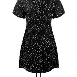 CHI1 BLASPHEME LACE UP MINI DRESS