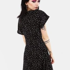CHI1 BLASPHEME LACE UP MINI DRESS