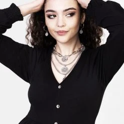 DDS1 DOLLSOME BUTTON DOWN JERSEY MIDI DRESS