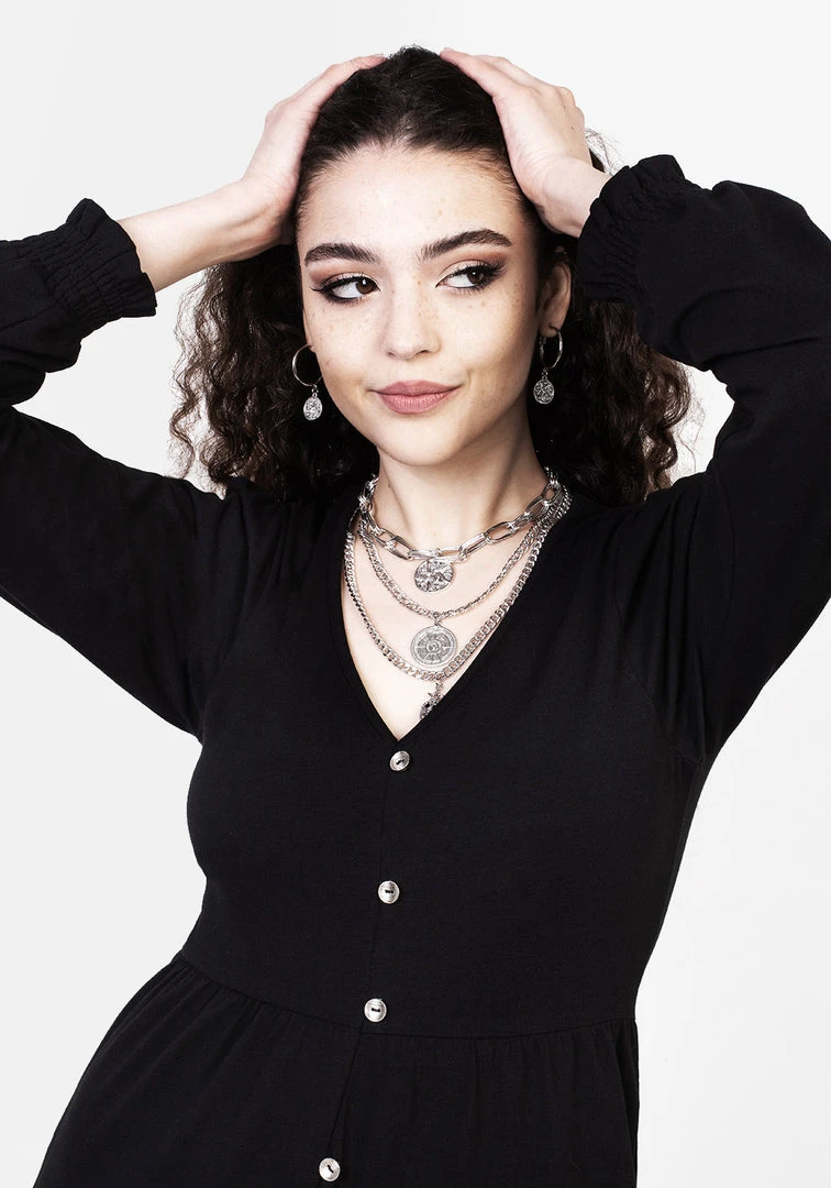 DDS1 DOLLSOME BUTTON DOWN JERSEY MIDI DRESS 4 DDS1 DOLLSOME BUTTON DOWN JERSEY MIDI DRESS