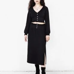 DDS1 DOLLSOME JERSEY MIDI SKIRT Clothing