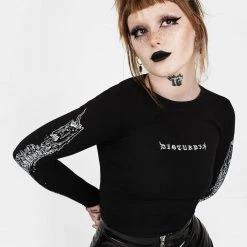 DDS1 Women XENOMORT THUMB SPLIT CROP TOP