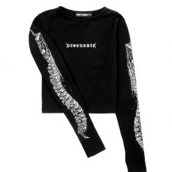 DDS1 Women XENOMORT THUMB SPLIT CROP TOP