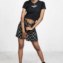 JB1 KERB A-LINE DENIM MINI SKIRT