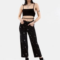 DEN1 CELESTIAL EMBROIDERED JEANS