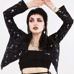 DEN1 CELESTIAL EMBROIDERED DENIM JACKET