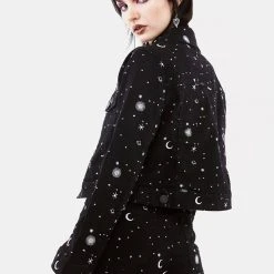 DEN1 CELESTIAL EMBROIDERED DENIM JACKET