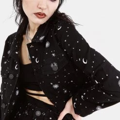 DEN1 CELESTIAL EMBROIDERED DENIM JACKET