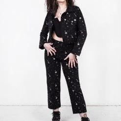 DEN1 CELESTIAL EMBROIDERED DENIM JACKET