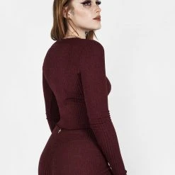 DES1 Clothing MUNDI LONG SLEEVE CROP TOP