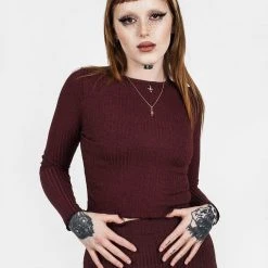 DES1 Clothing MUNDI LONG SLEEVE CROP TOP