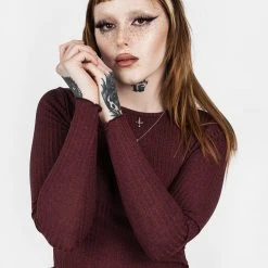 DES1 Clothing MUNDI LONG SLEEVE CROP TOP