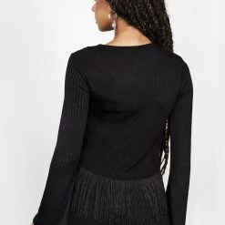DMT1 Clothing RHIANNON FRINGED JERSEY TOP