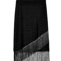 DMT1 LITTLELIES MIDI FRINGED JERSEY SKIRT 15 DMT1 LITTLELIES MIDI FRINGED JERSEY SKIRT