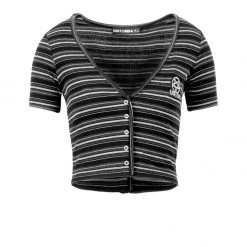 DMT1 Rave Stripe Short Sleeve Cardigan