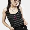 DMT1 Hardcore Stripe Crop Vest Women