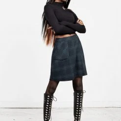 LVT1 LITERATI CHECK MINI WRAP SKIRT 15 LVT1 LITERATI CHECK MINI WRAP SKIRT