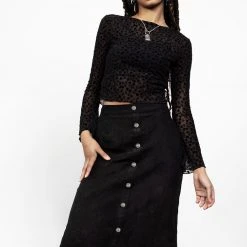 LVT1 Women CABERNET SUEDE MIDI SKIRT 17 LVT1 Women CABERNET SUEDE MIDI SKIRT