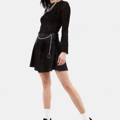 LVT1 TABULARASA MINI SKIRT WITH BELT CHAIN