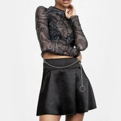 LVT1 TABULARASA MINI SKIRT WITH BELT CHAIN