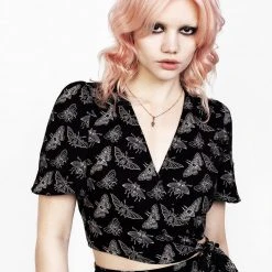 LVT1 MORTMOTH WRAP CROP TOP Coming Soon