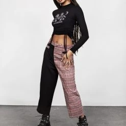 LVT1 LOVEBUZZ SPLICED CROP TROUSERS