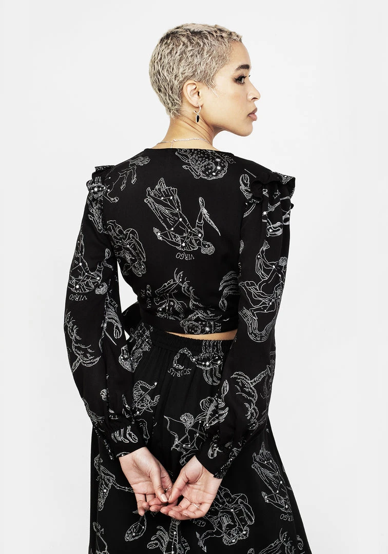 LVT1 Clothing Zodiac Crop Wrap Top 4 LVT1 Clothing Zodiac Crop Wrap Top