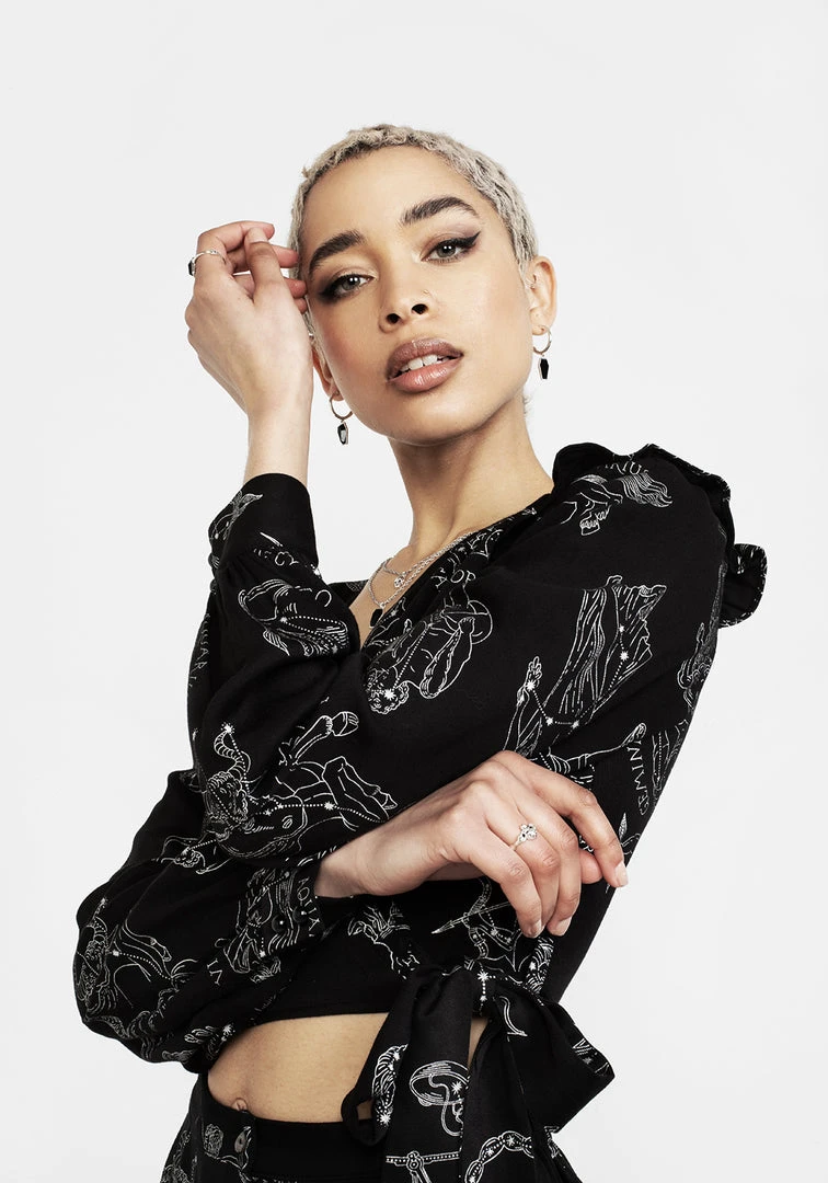 LVT1 Clothing Zodiac Crop Wrap Top 7 LVT1 Clothing Zodiac Crop Wrap Top