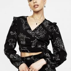 LVT1 Clothing Zodiac Crop Wrap Top 25 LVT1 Clothing Zodiac Crop Wrap Top