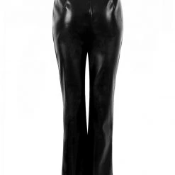 LVT1 BRONTE LEATHER FLARED TROUSERS
