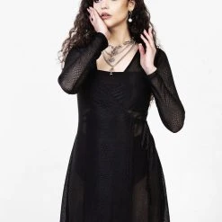 LVT1 AMORE SHEER WRAP DRESS Clothing