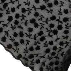 MET1 LOVESPELL FLOCKED MESH LONG SLEEVE TOP