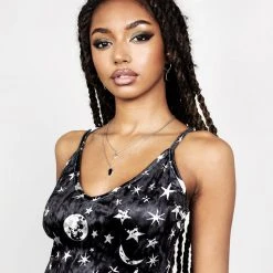MET1 ALLNIGHTER VELVET MINI SLIP DRESS
