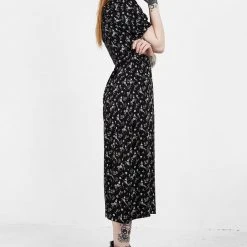 MET1 Women MAKEBELIEVE LACE UP MIDI DRESS