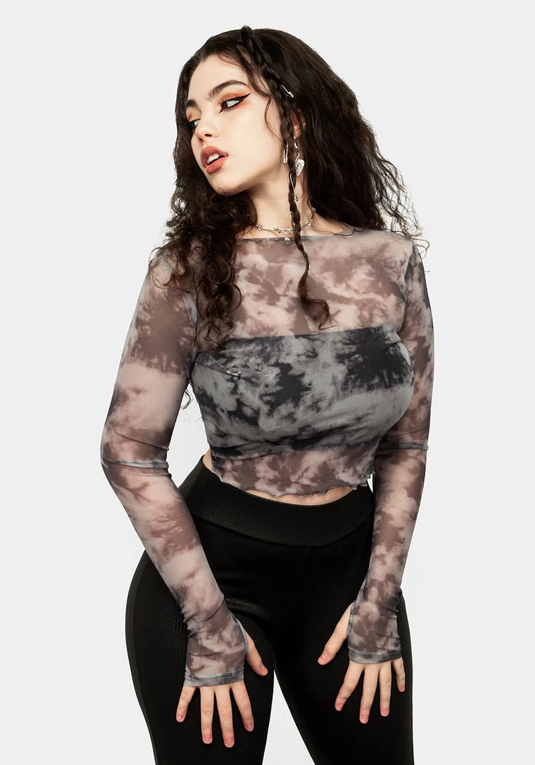 MET1 HEAVENS MESH CROP TOP 7 MET1 HEAVENS MESH CROP TOP