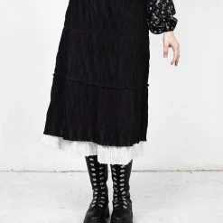 MET1 MUTINY LAYERED MIDI SKIRT